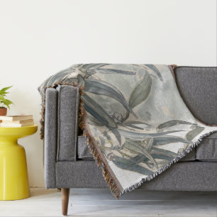 Manta La acuarela Eucalyptus deja la vegetación