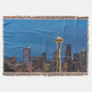 Manta La aguja del espacio y la Seattle céntrica