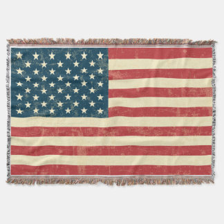 Manta La bandera americana envejecida se descoloró
