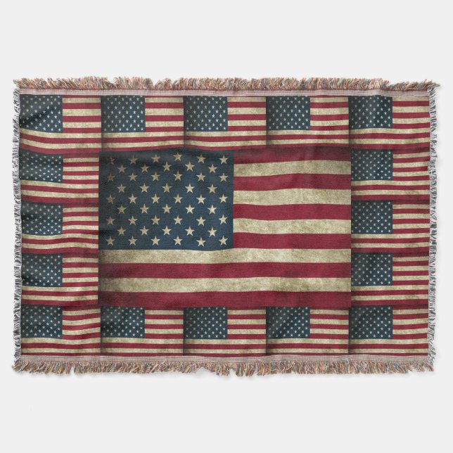 Manta La bandera estadounidense de los EEUU es un autént (Anverso)