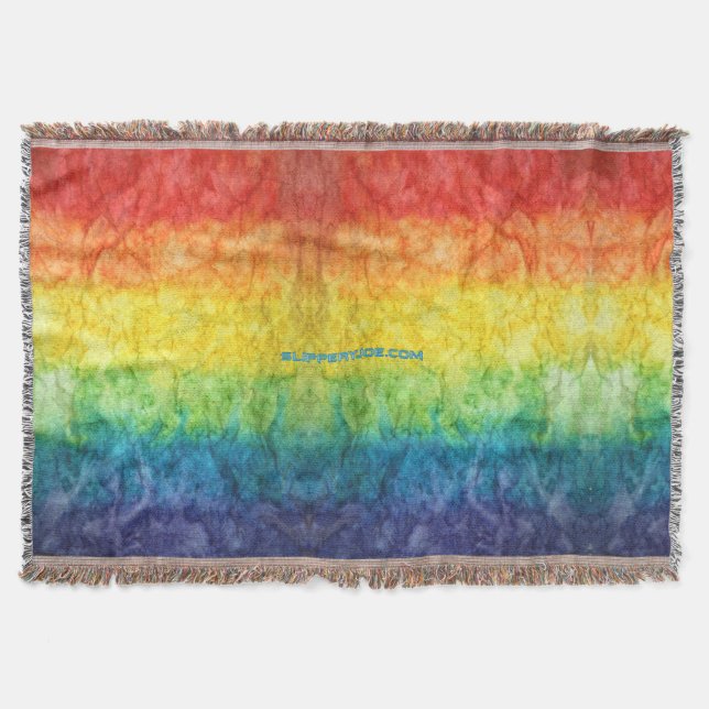 Manta La bandera teñida con efecto arcoíris de SlipperyJ (Anverso)