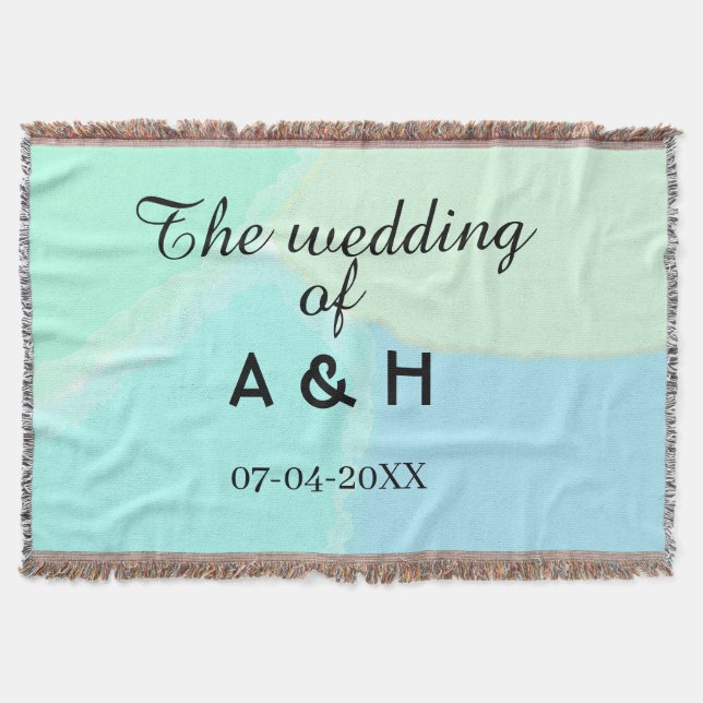 Manta La boda de la letra inicial del nombre de la parej (Anverso)