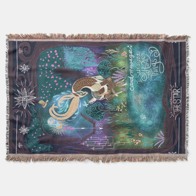 Manta La Carta de la Estrella del Tarot (Anverso)