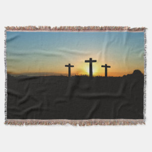Manta La crucifixión cruza al atardecer