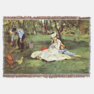 Manta La familia Monet en su jardín Edouard Manet