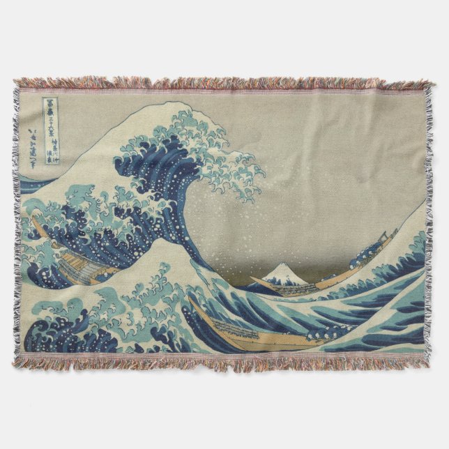 MANTA LA GRAN ONDA DE KANAGAWA - WOODBLOCK JAPONÉS (Anverso)