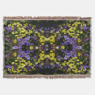 Manta La ladera de los Pansies morado y amarillo