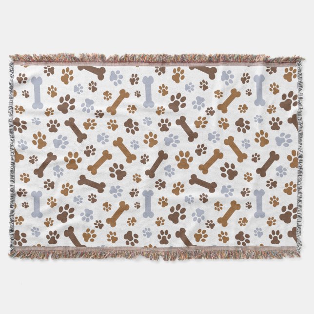 Manta La pata del perro imprime el modelo (Anverso)