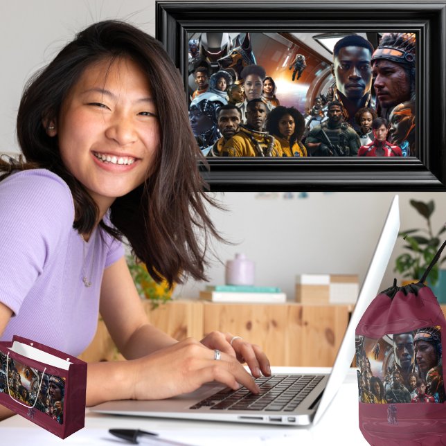 Manta La tripulación de Sekhmet (Get the full "Sekhmet Starship" collection at  https://bit.ly/BlackFutureZazzle)