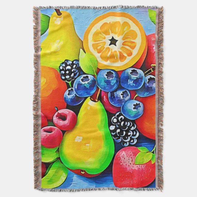 Manta La vida de la fruta vibrante (Frente vertical)