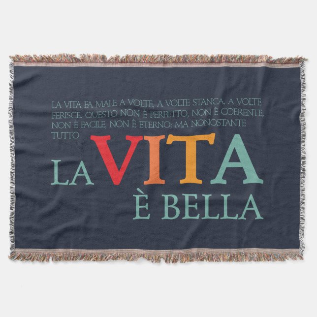 Manta La vida es bella (Anverso)
