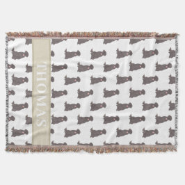 Manta Labrador personalizado (marrón chocolate)