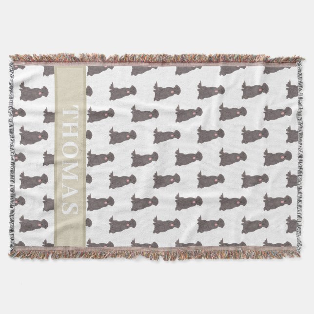 Manta Labrador personalizado (marrón chocolate) (Anverso)