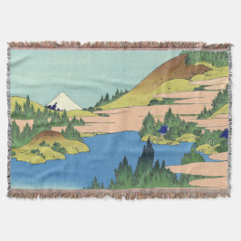 Manta Lago Hokusai Hakone en la provincia de Sagami