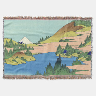 Manta Lago Hokusai Hakone en la provincia de Sagami
