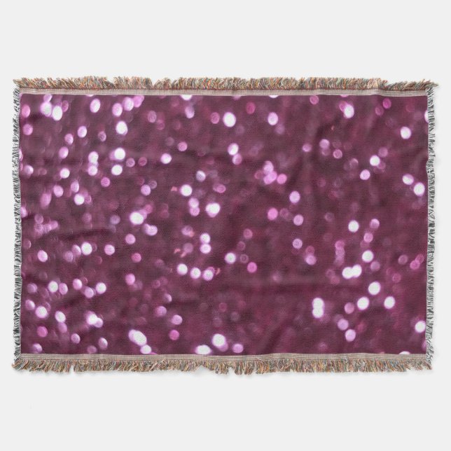 Manta Lámparas abstractas rosadas y desenfocadas por bok (Anverso)