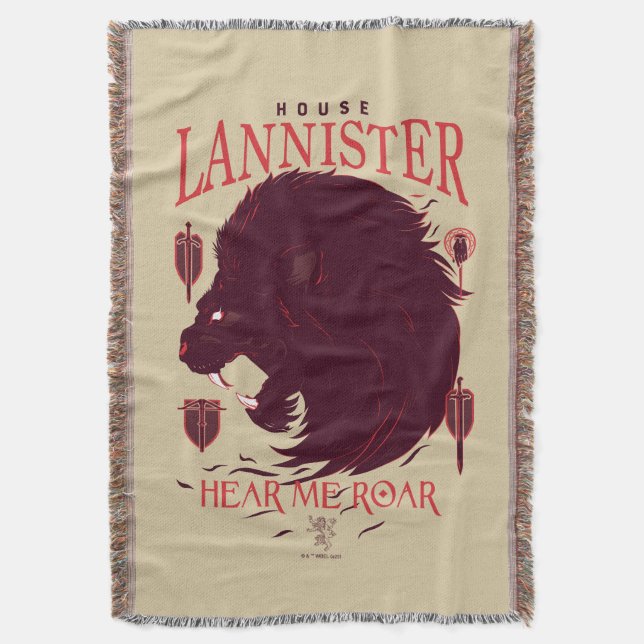 Manta Lannister de la Casa - Escúchame Roar (Frente vertical)