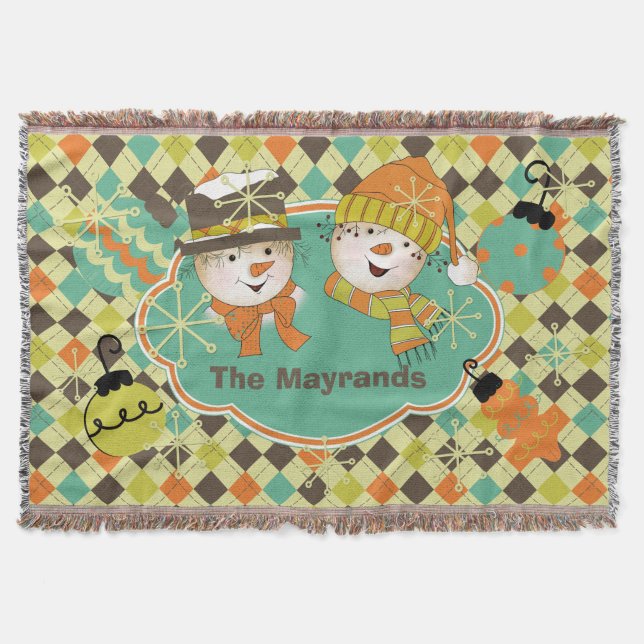 Manta Lanzamiento de feriado de invierno en Argyle perso (Anverso)