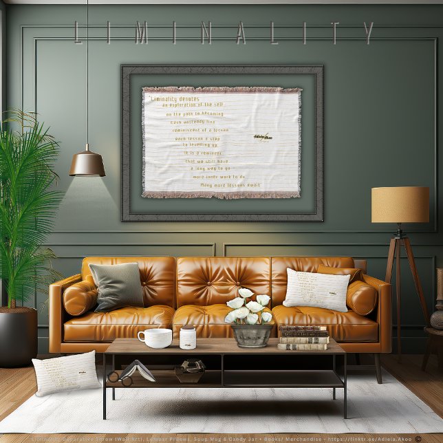 Manta Lanzamiento decorativo de la Liminalidad por el po (Get Liminality Decorative Throw/Wall Art, Pillows, Soup Mug, Candy Jar + Poetry Books by Adiela Akoo)
