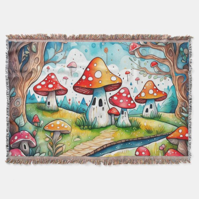 Manta Las setas cortas dejan el diseño del núcleo de la  (Anverso)