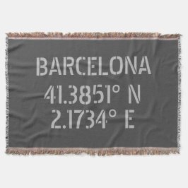 Manta Latitud y longitud de Barcelona España 