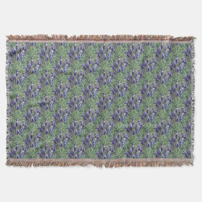Manta Lavanda pintada con acuarelas (Anverso)