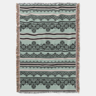 Manta Lazo negro, almohada de tiro al descubierto