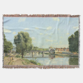Manta Le Pont Du Chemin De Fer Camille Pissarro