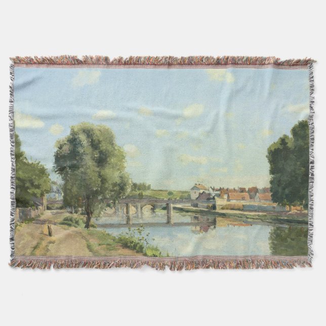 Manta Le Pont Du Chemin De Fer Camille Pissarro (Anverso)