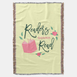 Manta Lectores florales van a leer Bookish