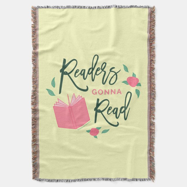Manta Lectores florales van a leer Bookish (Frente vertical)