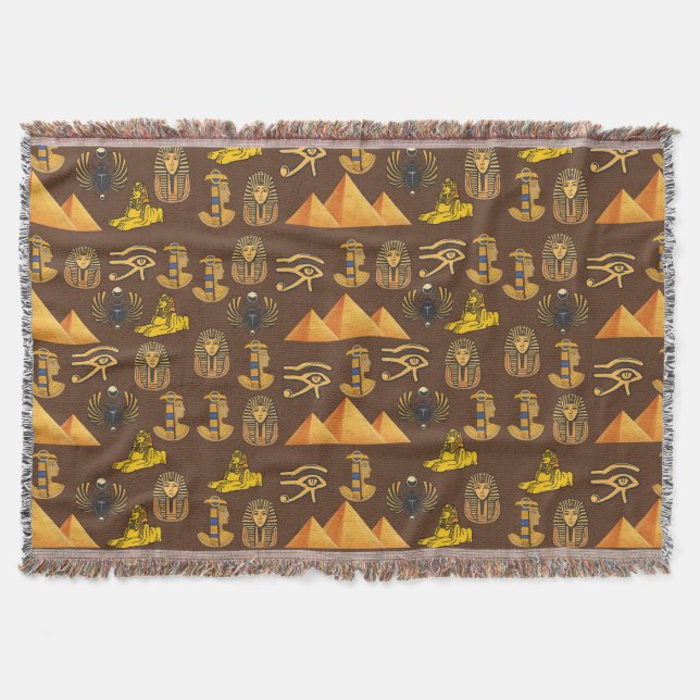 Manta Legado de los Faraones: Patrones Antiguos Egipcios (Anverso)