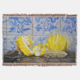 Manta Lemons and Azulejos — Classic Blue & Yellow Still