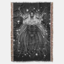 Manta León con luz estelar y monograma de la corona