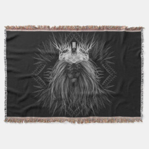 Manta León con monograma de la corona