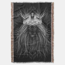 Manta León con monograma de la corona