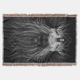 Manta León con monograma de la corona