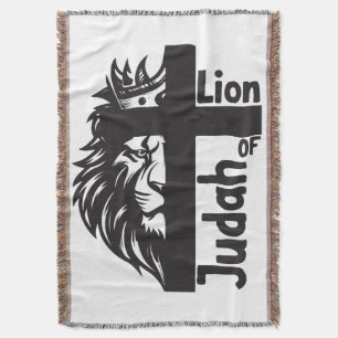 Manta León de Judá negrita Medio León Media Cruz Cristia