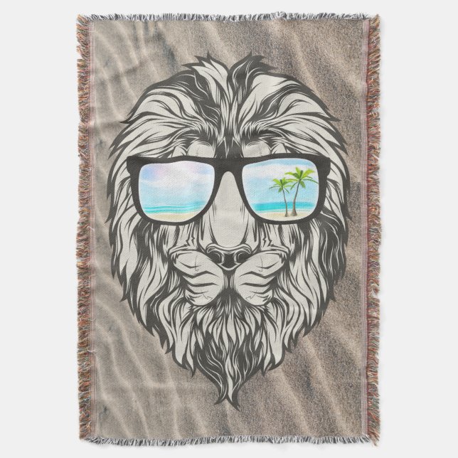 Manta León Guay con gafas de sol de verano (Frente vertical)
