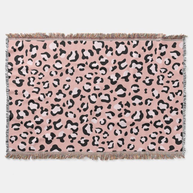 Manta Leopard Print, Leopard Spots, Pink Leopard (Anverso)