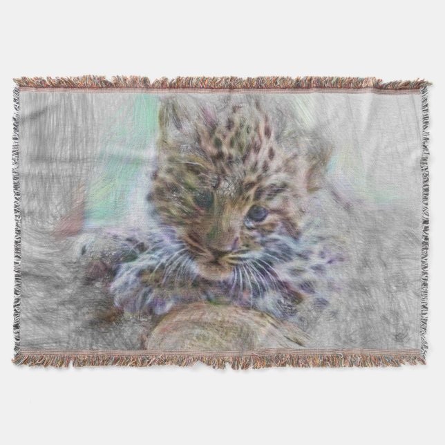 Manta leopardo de bebé de animales artísticos (Anverso)