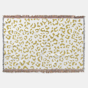 Manta Leopardo de oro, Purpurina de oro, impresión de le