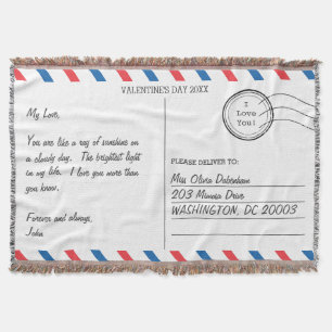 Manta Letra romántica de amor El día de San Valentín pos