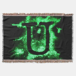 Manta Letra U mayúscula verde alfabeto