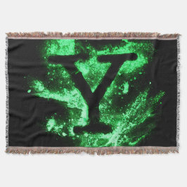 Manta Letra Y mayúscula verde alfabeto