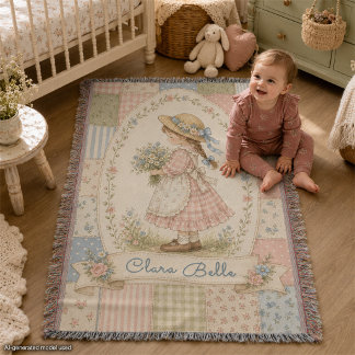 Manta Libro de cuentos personalizado de patchwork para b