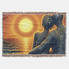 Manta Liebespaar bei Sonnen Untergang am Meer