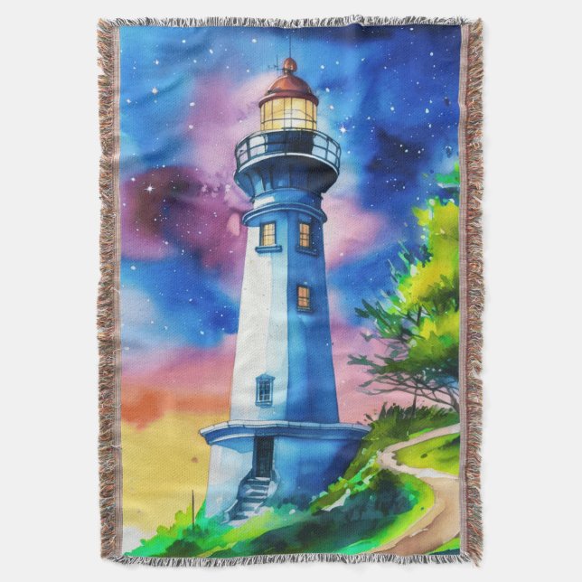 Manta Lighthouse Under a Starry Sky (Frente vertical)