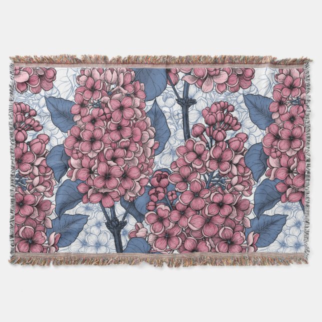 Manta Lilac rosa y azul (Anverso)