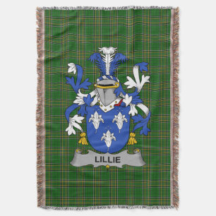 Manta Lillie irlandesa o MacLilly Coat of Arms Family Cr